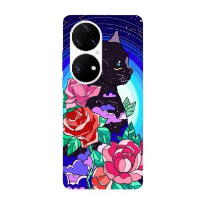 Husa compatibila cu Huawei Nova Y70 model Cosmic cat, Silicon, TPU, Viceversa foto