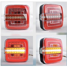 Set 2 Lampi stop patrate cu semnalizare dinamica , 24V