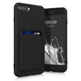 Husa pentru iPhone 8 Plus / iPhone 7 Plus, Silicon, Negru, 55118.01, Carcasa, Kwmobile