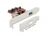Placa PCI Express la 1 x USB 3.0 extern si 1 x USB 3.0 intern, Delock 89273