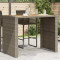 vidaXL Masă bar grădină, blat lemn acacia, gri 145x80x110 cm poliratan