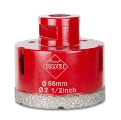 Carota diamantata pt. portelan, placi ceramice DryGres 65mm - RUBI-4916 foto