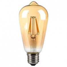 BEC LED ST64 E27 8W CU FILAMENT 2200K ALB CALD MODEL EDISON