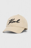Cumpara ieftin Karl Lagerfeld șapcă de baseball din bumbac culoarea negru, cu imprimeu