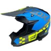 Casca Moto Cross Enduro ATV EDX XL (61-62cm) Albastru Gri Galben Mata, ABS, Captuseala Lavabila