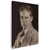 Tablou Charlie Chaplin actori alb negru Tablou canvas pe panza CU RAMA 60x90 cm