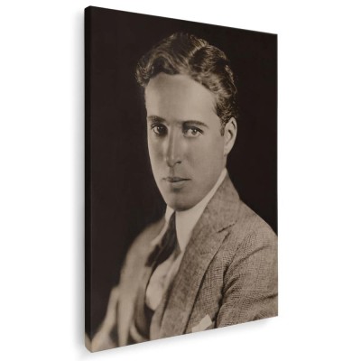 Tablou Charlie Chaplin actori alb negru Tablou canvas pe panza CU RAMA 70x100 cm foto