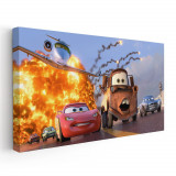 Tablou afis Cars 2 desene animate 2178 Tablou canvas pe panza CU RAMA 60x120 cm