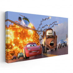 Tablou afis Cars 2 desene animate 2178 Tablou canvas pe panza CU RAMA 30x60 cm