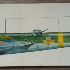 Avion Bristol Blenheim MkI din dotarea ARR// grafica, tehnica mixta pe hartie