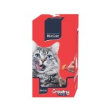 Biocat Snack Crema Pisici cu Ton si Creveti Display, 12 Pachete x 5 Pliculete x 14 g