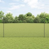 VidaXL Fereastră metalică sudată cu 10 U st&acirc;lpi Gri 1.6x10 m Oțel