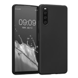 Husa Kwmobile pentru Sony Xperia 10 IV, Silicon, Negru, 57800.01