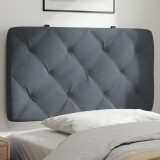 Pernă Tăblie Pat Gri &Icirc;nchis Catifea 80 cm vidaXL - Suport Spate, Design Diamant, Montare Ușoară