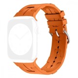 Cumpara ieftin Curea Silicon, compatibila Apple Watch 9|8|7|6|5|4|3|2|1 Series, 49mm|45mm|44mm|42mm, Tangerine Shine