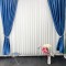 Draperie blackout pe textura de in, albastru royal