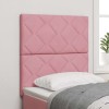 VidaXL Tăblie cap Pe perete Geometric cu headboard Roz 80 cm Catifea 3337885