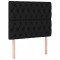 Tablii de pat, 2 buc, negru, 90x7x78/88 cm, textil