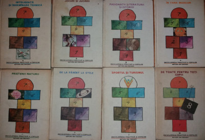 ENCICLOPEDIA PRACTICA A COPIILOR - 8 VOLUME {1981-1984} foto