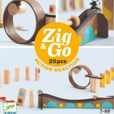 Zig & Go Djeco, set de constructie trasee, 25 piese