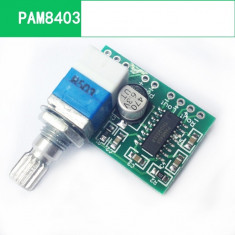 modul amplificare audio amplificator cu potentiometru pam8403 5v foto