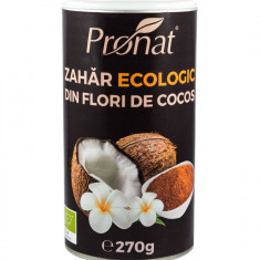 Zahar din flori de cocos Bio, 270g, Pronat