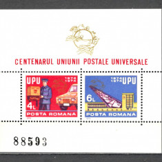 Romania.1974 100 ani UPU-Bl. ZR.505