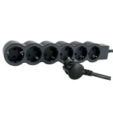 Prelungitor Legrand Moes 694566, 6 prize, 3 m, 3680 W, 3 x 1.5 mmp, negru