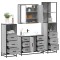 vidaXL Set de mobilier de baie 4 piese Lemn stratificat gri Sonoma 3301263