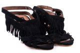 Sandale cu toc Zara, 38, negru