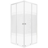 Xenia SQ 80 alb pătrat cabină de duș fără tavă