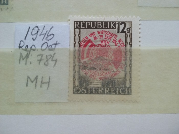 1946- Austria-Rep.Ost.-Mi784-MH