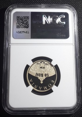 ROMANIA moneda 50 BANI 2017 marasti marasesti oituz ferdinand I necirculata UNC gradata NGC PF69 foto