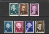ROMANIA 1958 LP 456 ANIVERSARI CULTURALE SERIE MNH