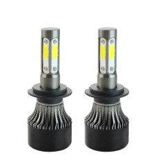 Set 2 LED-uri Auto Techstar? S4, H7, 40w, 4000 Lumeni, 6500K, AUTO, 12-24 Volti, COB, Canbus, Radiator Aluminiu foto