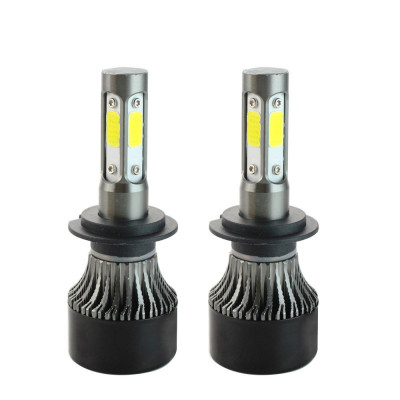 Set 2 LED-uri Auto Techstar&amp;reg; S4, H7, 40w, 4000 Lumeni, 6500K, AUTO, 12-24 Volti, COB, Canbus, Radiator Aluminiu foto