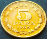 Cumpara ieftin Moneda 5 PARA - RSF YUGOSLAVIA, anul 1965 * cod 2033 - primul model, Europa