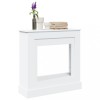 Gossi masca de semineu, alb, 90x30x90 cm, lemn prelucrat