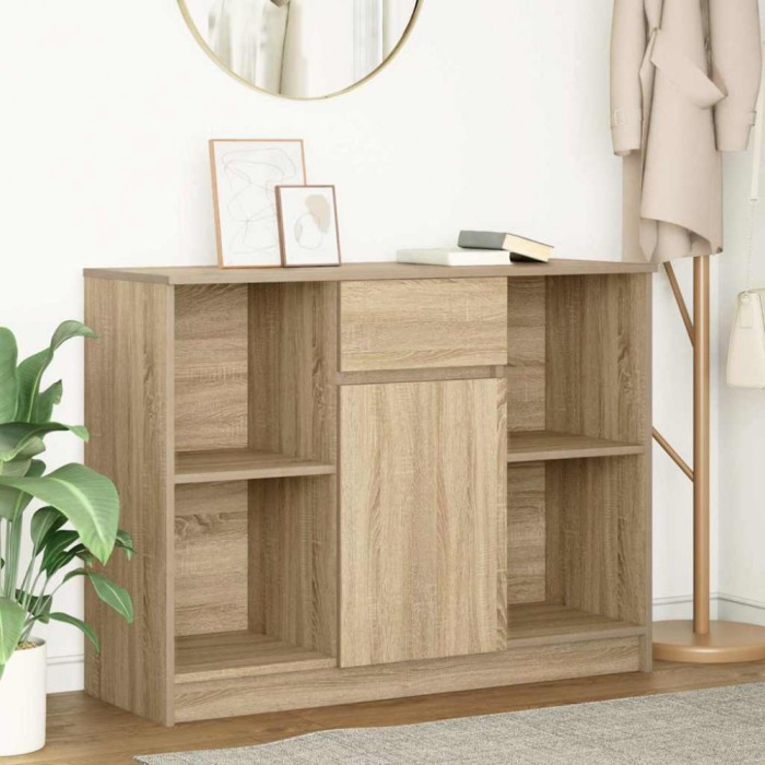 vidaXL Bufetă cu sertar Stejar Sonoma 101x35x76 cm Lemn prelucrat 861564