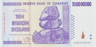 Bancnota Zimbabwe 10.000.000.000 Dolari 2008 - P85 UNC foto