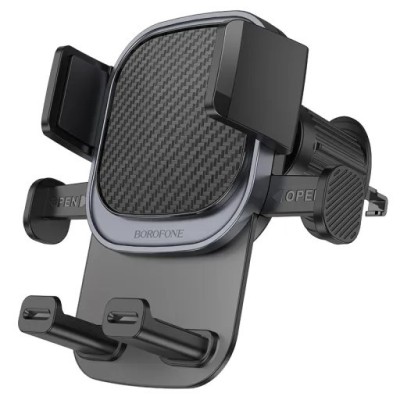 SUPORT AUTO Borofone &amp;quot;BH120&amp;quot; pt. SmartPhone, prindere smartphone in 3 puncte, fixare grila ventilatie, negru &amp;quot;6941991114786&amp;quot; foto