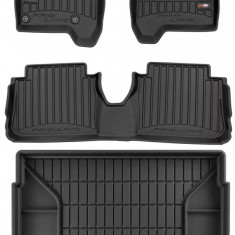 Set Covorase Auto Cauciuc Negro Citroen C3 Picasso 2008-2017 Pro Line Tip Tavita 3D 3D426351 + Tavita Portbagaj Negro Citroen C3 Picasso 2008-2017 TM5