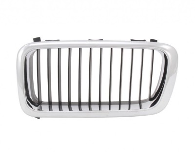 Grila radiator Bmw Seria 7 (E38), 04.1994-1998 stanga, crom/crom/negru, 51138172279, 202205-3 foto