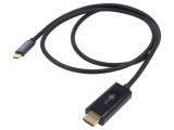 Cablu Goobay HDMI - USB C 1m negru PVC 4K HDR