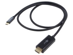 Cablu Goobay HDMI - USB C 1m negru PVC 4K HDR