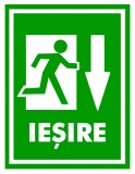 Semn pentru iesire cu directia jos