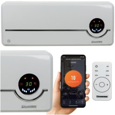 Radiator electric, telecomanda/aplicatie, incalzire si ventilator, 2000W, timer