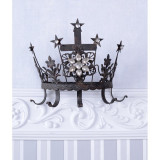 Cuier coroana din metal antichizat maro ETG101, Ornamentale