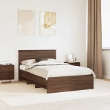 Cumpara ieftin Cadru de pat Stejar maro 120 x 190 cm Lemn prelucrat