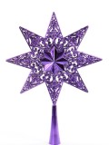 Varf de brad 25cm stea filigran metalizat violet, ARBLOOM